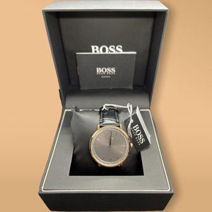 Hugo Boss Essential Watch with Leather Strap